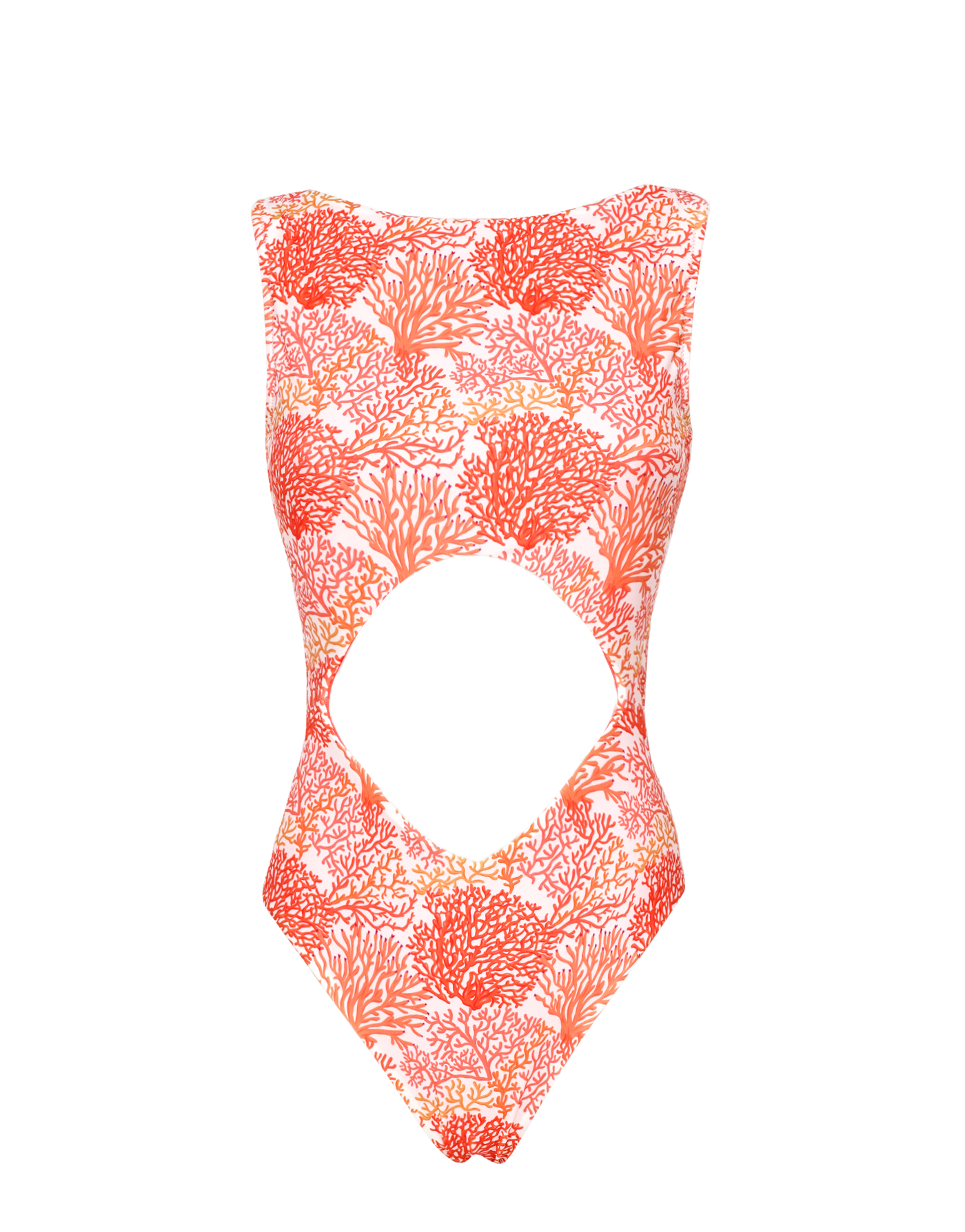 Coral One Piece + Reversible Ruffles