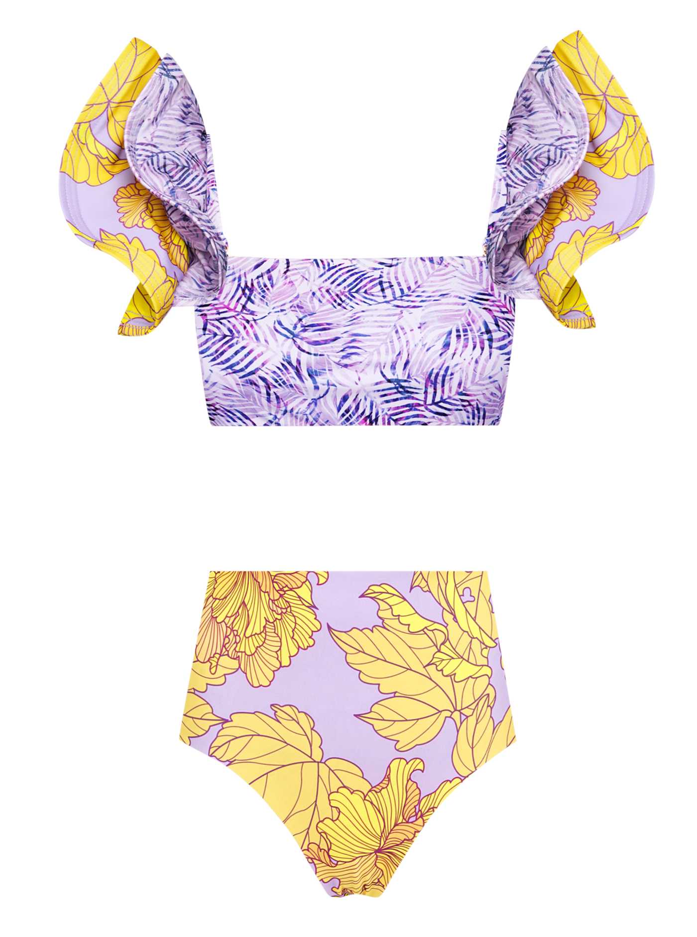 Hibiscus 8-in-1 Ruffled Bikini Set